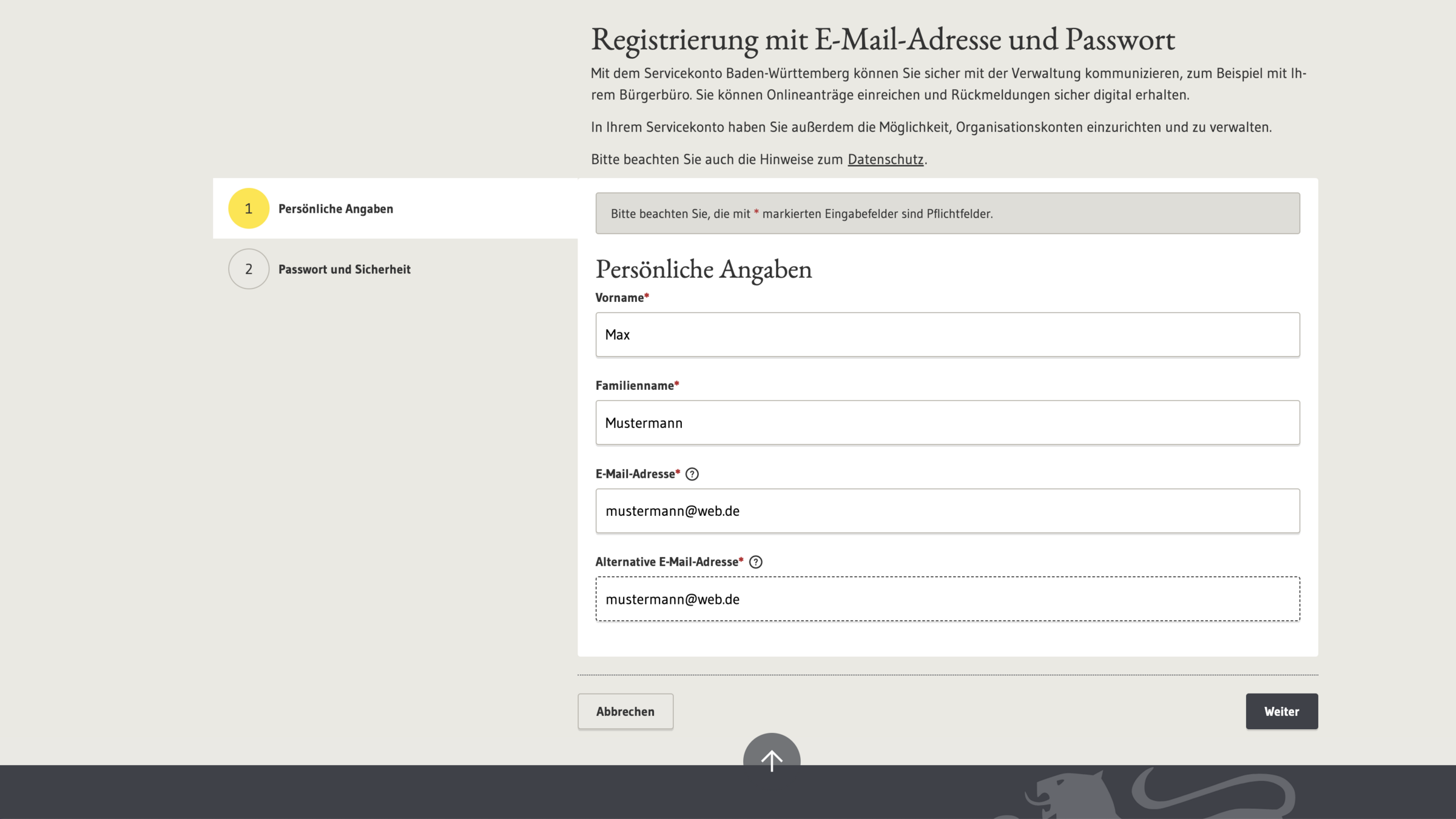 Bildschirmfoto Service BW